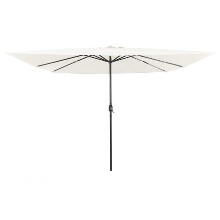 Parasol de jardín Blanco y Negro 295 x 295 x 245 cm