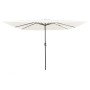 Parasol de jardín Blanco y Negro 295 x 295 x 245 cm