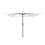 Parasol de jardín Blanco y Negro 295 x 295 x 245 cm