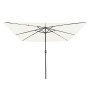 Parasol de jardín Blanco y Negro 295 x 295 x 245 cm
