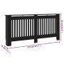 Schwarze MDF-Heizkörperabdeckung 172x19x81,5 cm von vidaXL, Zubehör für Heizkörper - Ref: Foro24-288180, Preis: 99,09 €, Raba...