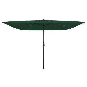 Parasol de jardín Verde y Negro 295 x 295 x 245 cm