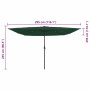 Parasol de jardín Verde y Negro 295 x 295 x 245 cm