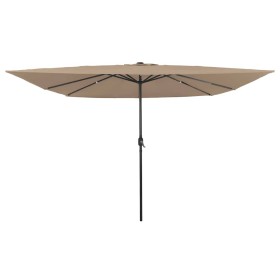 Parasol de jardín Topo y Negro 295 x 295 x 245 cm