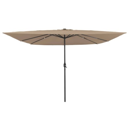 Parasol de jardín Topo y Negro 295 x 295 x 245 cm en Sombrillas | Comprar online en Foro24