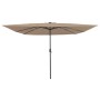 Parasol de jardín Topo y Negro 295 x 295 x 245 cm en Sombrillas | Comprar online en Foro24