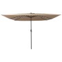 Parasol de jardín Topo y Negro 295 x 295 x 245 cm
