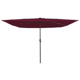 Parasol de jardín Rojo y Negro 295 x 295 x 245 cm