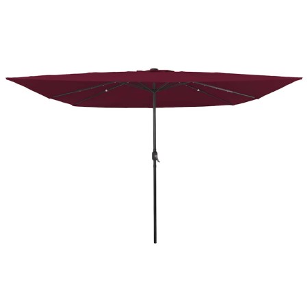 Parasol de jardín Rojo y Negro 295 x 295 x 245 cm