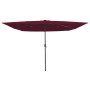 Parasol de jardín Rojo y Negro 295 x 295 x 245 cm