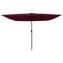 Parasol de jardín Rojo y Negro 295 x 295 x 245 cm