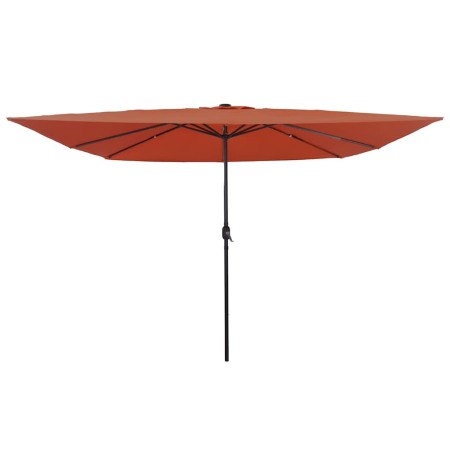 Parasol de jardín Rojo y Negro 295 x 295 x 245 cm