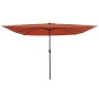 Parasol de jardín Rojo y Negro 295 x 295 x 245 cm
