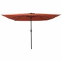 Parasol de jardín Rojo y Negro 295 x 295 x 245 cm