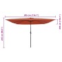 Parasol de jardín Rojo y Negro 295 x 295 x 245 cm