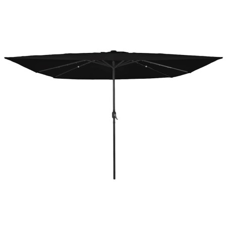 Parasol de jardín Negro 295 x 295 x 245 cm Poliéster y Acero