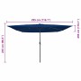 Parasol de jardín Azul y Negro 295 x 295 x 245 cm