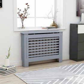 Anthrazitgraue MDF-Heizkörperabdeckung 112x19x81,5 cm von vidaXL, Zubehör für Heizkörper - Ref: Foro24-288182, Preis: 74,35 €...
