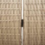 Separador de habitaciones Beige 242 x 180 cm ratán sintético