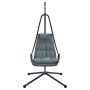 Silla huevo colgante Manual Antracita 94 x 107 x 196.5 cm Acero