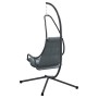 Silla huevo colgante Manual Antracita 94 x 107 x 196.5 cm Acero
