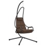 Silla huevo colgante Manual Café 94 x 107 x 196.5 cm Acero