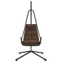 Silla huevo colgante Manual Café 94 x 107 x 196.5 cm Acero