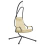 Silla huevo colgante Manual Beige 94 x 107 x 196.5 cm Acero