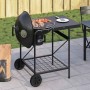 Parrilla al aire libre con rueda Negro 96 x 72 x 113 cm Metal