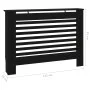 Schwarze MDF-Heizkörperabdeckung 112x19x81,5 cm von vidaXL, Zubehör für Heizkörper - Ref: Foro24-288183, Preis: 88,67 €, Raba...