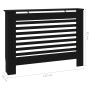 Schwarze MDF-Heizkörperabdeckung 112x19x81,5 cm von vidaXL, Zubehör für Heizkörper - Ref: Foro24-288183, Preis: 81,42 €, Raba...