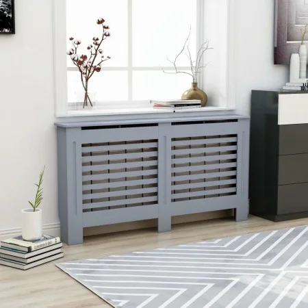 Cubierta para radiador MDF gris antracita 152x19x81,5 cm de vidaXL, Accesorios para radiadores de calefacción - Ref: Foro24-2...