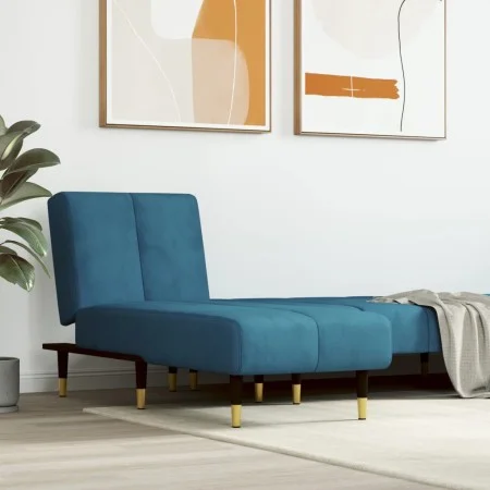 Sofá diván de terciopelo azul de vidaXL, Divanes - Ref: Foro24-352792, Precio: 173,86 €, Descuento: %