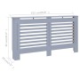 Anthrazitgraue MDF-Heizkörperabdeckung 152x19x81,5 cm von vidaXL, Zubehör für Heizkörper - Ref: Foro24-288185, Preis: 82,68 €...