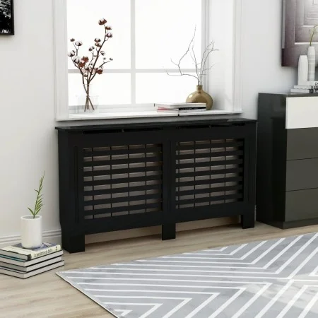 MDF Heizkörperabdeckung schwarz 152x19x81,5 cm von vidaXL, Zubehör für Heizkörper - Ref: Foro24-288186, Preis: 90,91 €, Rabat...