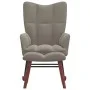 Silla mecedora con reposapiés terciopelo gris claro by vidaXL, Rocking chairs - Ref: Foro24-328150, Price: 166,06 €, Discount: %