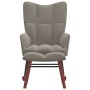 Silla mecedora con reposapiés terciopelo gris claro by vidaXL, Rocking chairs - Ref: Foro24-328150, Price: 166,79 €, Discount: %