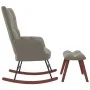 Silla mecedora con reposapiés terciopelo gris claro by vidaXL, Rocking chairs - Ref: Foro24-328150, Price: 166,06 €, Discount: %