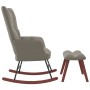 Silla mecedora con reposapiés terciopelo gris claro by vidaXL, Rocking chairs - Ref: Foro24-328150, Price: 166,79 €, Discount: %
