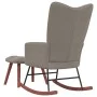 Silla mecedora con reposapiés terciopelo gris claro by vidaXL, Rocking chairs - Ref: Foro24-328150, Price: 166,06 €, Discount: %