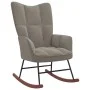 Silla mecedora con reposapiés terciopelo gris claro by vidaXL, Rocking chairs - Ref: Foro24-328150, Price: 166,06 €, Discount: %