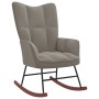 Silla mecedora con reposapiés terciopelo gris claro by vidaXL, Rocking chairs - Ref: Foro24-328150, Price: 166,79 €, Discount: %