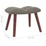 Schaukelstuhl mit Hocker aus hellem grauem Samt von vidaXL, Schaukelstühle - Ref: Foro24-328150, Preis: 167,96 €, Rabatt: %
