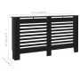 MDF Heizkörperabdeckung schwarz 152x19x81,5 cm von vidaXL, Zubehör für Heizkörper - Ref: Foro24-288186, Preis: 90,91 €, Rabat...