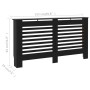 Radiator cover in black MDF 152x19x81.5 cm by vidaXL, Accessories for heating radiators - Ref: Foro24-288186, Price: 83,09 €,...