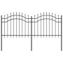 Cerca de jardín Gris 140 cm Acero con recubrimiento en polvo