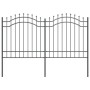 Cerca de jardín Gris 165 cm Acero con recubrimiento en polvo