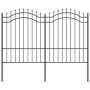 Cerca de jardín Gris 190 cm Acero con recubrimiento en polvo