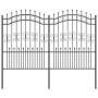 Cerca de jardín Gris 190 cm Acero con recubrimiento en polvo