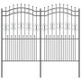 Cerca de jardín Gris 215 cm Acero con recubrimiento en polvo